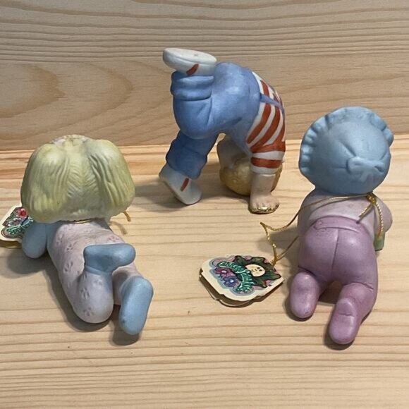 3 Vintage Ceramic Cabbage Patch Kids Baby Figures 1984, OAA Inc. 84 Edition - Picture 2 of 8